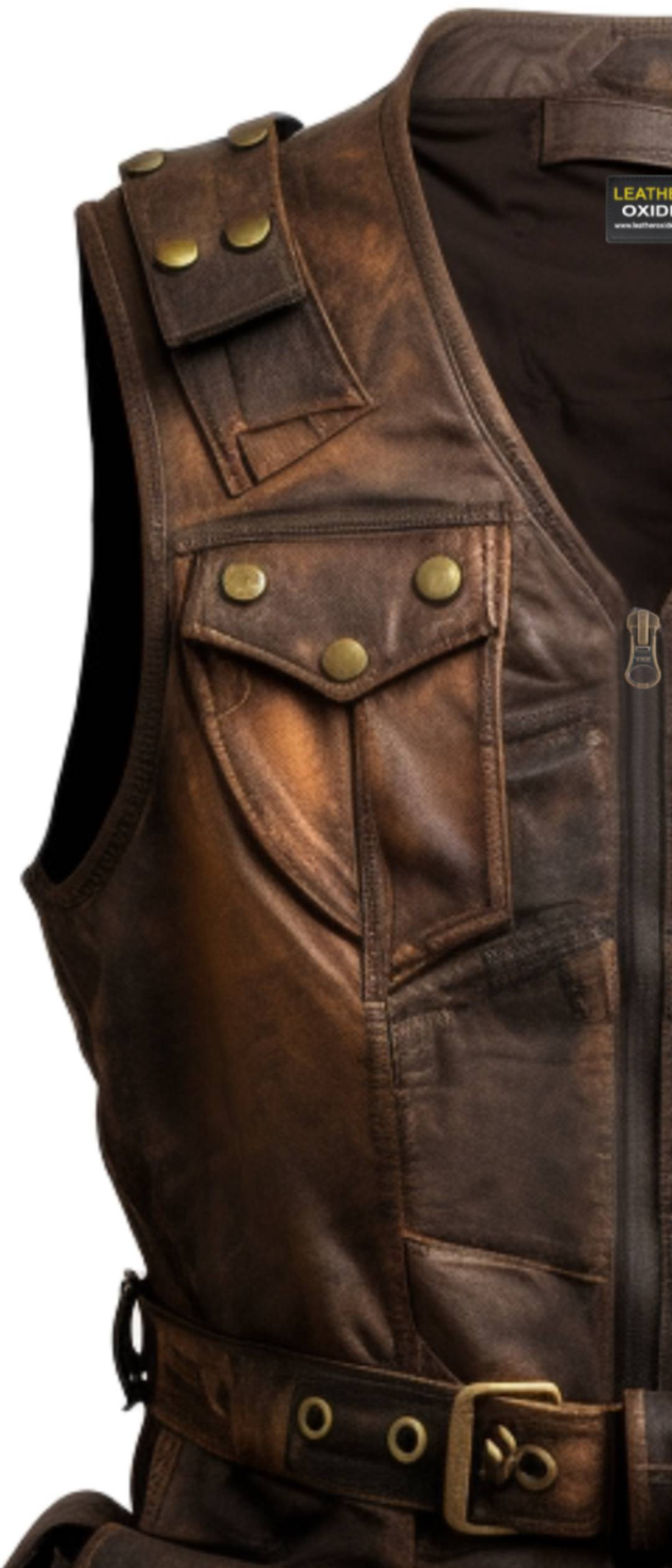 Army patterned denim vest for men main image 1