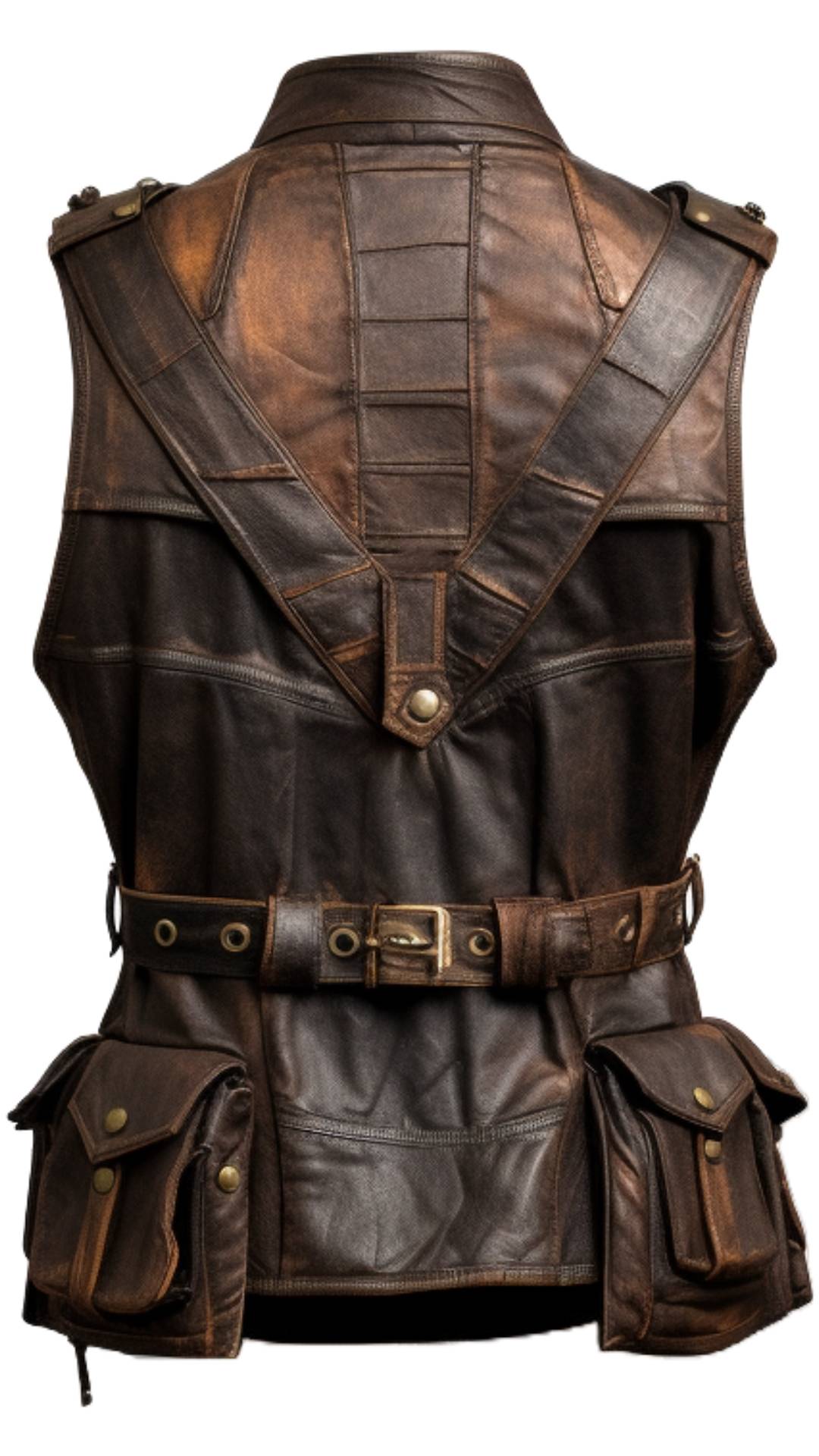 Army patterned denim vest for men