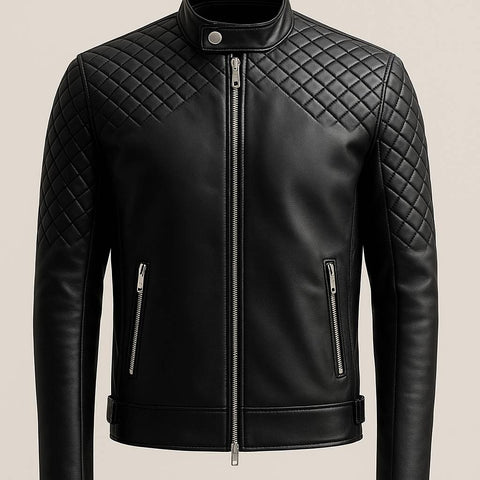 Ollie Black Leather Jacket - Men Leather Jacket Black