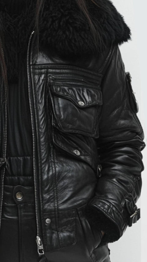 Penelope Leather Black Jacket - Women Leather Jacket Black