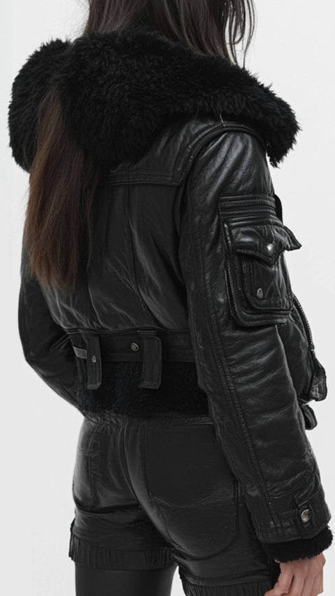 Penelope Leather Black Jacket - Women Leather Jacket Black
