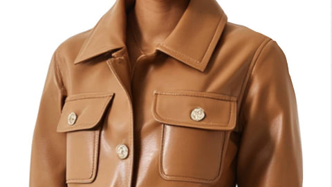 Phoebe Leather Brown Jacket - Women Leather Jacket Brown