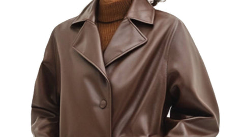 Lily Leather Brown Jacket - Women Leather Jacket Brown