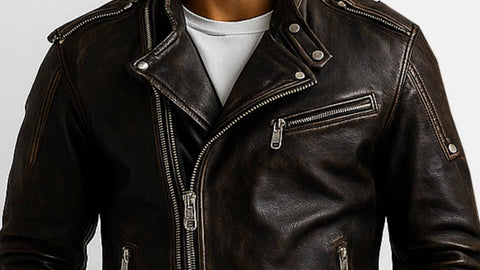 Rory Black Leather Jacket - Leather Jacket for Men Black