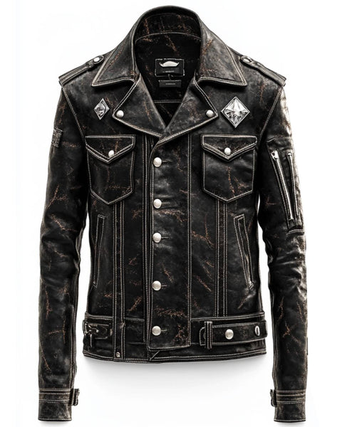 Ruben Black Leather Jacket - Men Leather Jacket Black