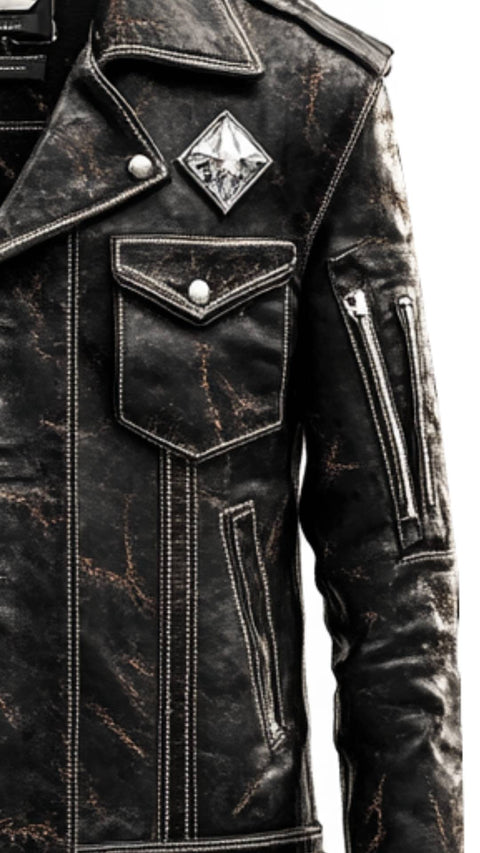 Ruben Black Leather Jacket - Men Leather Jacket Black