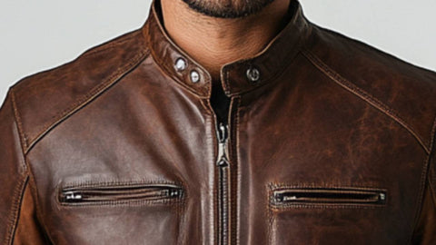 Theodore Brown Leather Jacket - Leather Jacket for Men Brown