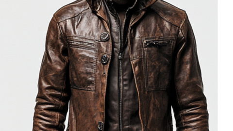 Toby Leather Brown Long Coat - Men Long Coat Brown