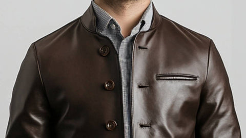 Evelyn Leather Brown Jacket - Men Leather Jacket Brown