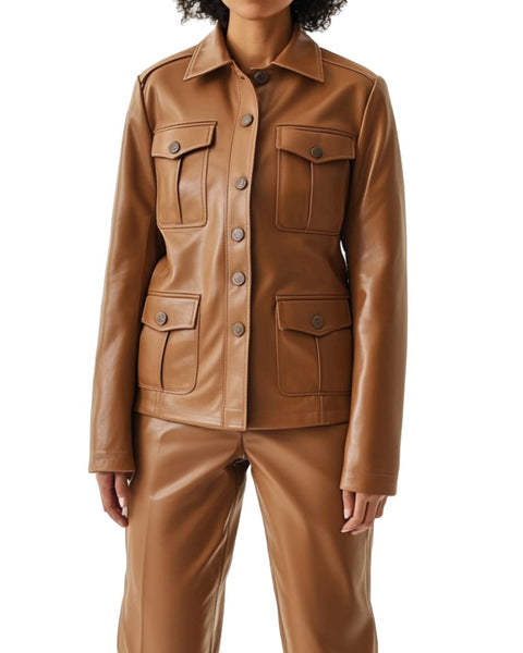 Willow Leather Brown Jacket - Women Leather Jacket Brown