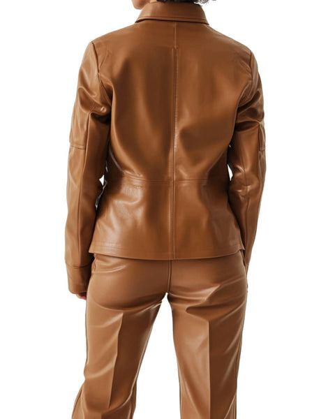 Willow Leather Brown Jacket - Women Leather Jacket Brown