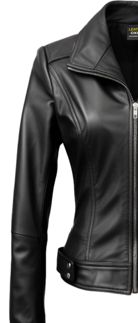 Women Black Designer Leather Jacket