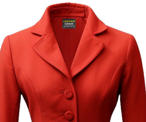 Women Red Cotton Coat