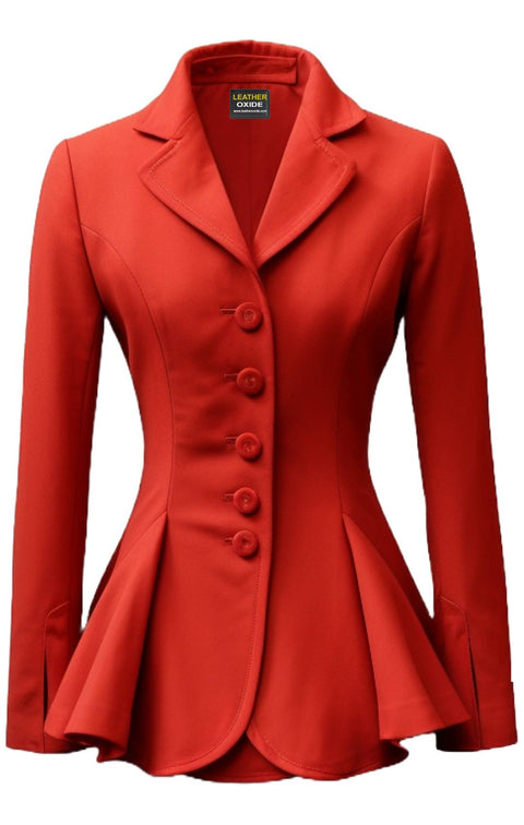 Women Red Cotton Coat