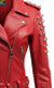 Women Studs Red Leather Jacket - Leatheroxide