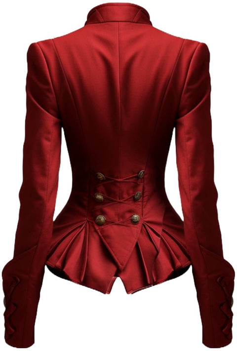 Women Red Stylish Cotton Fancy Outerwear