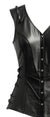 Women Vintage Black Leather Vest