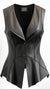 Women Zester black Leather Vest