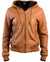 Leather Jacket Women Brown with Hood - Leatheroxide