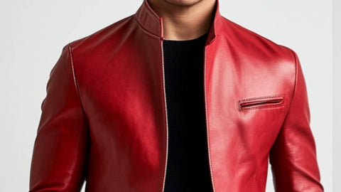 Joshua Red Leather Jacket - Leather Jacket for Men Red