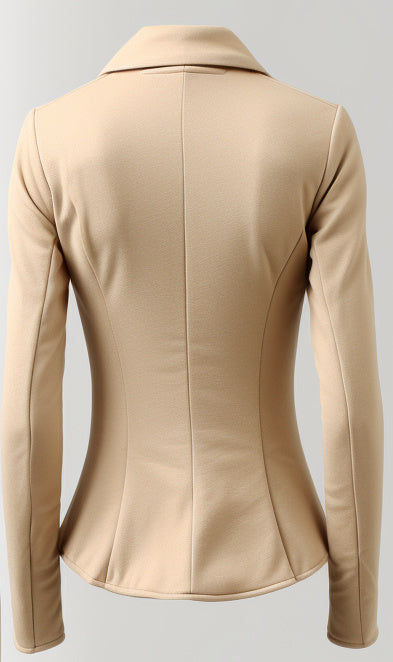 Women Cotton Beige Jacket