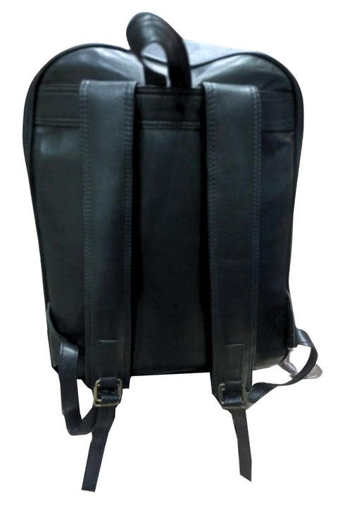 Genuine Leather Black Laptop Bag - LB001