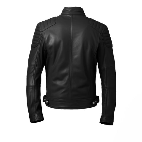 Men Black Biker Leather Jacket - Leatheroxide