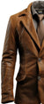 Men Two Button Leather Blazer