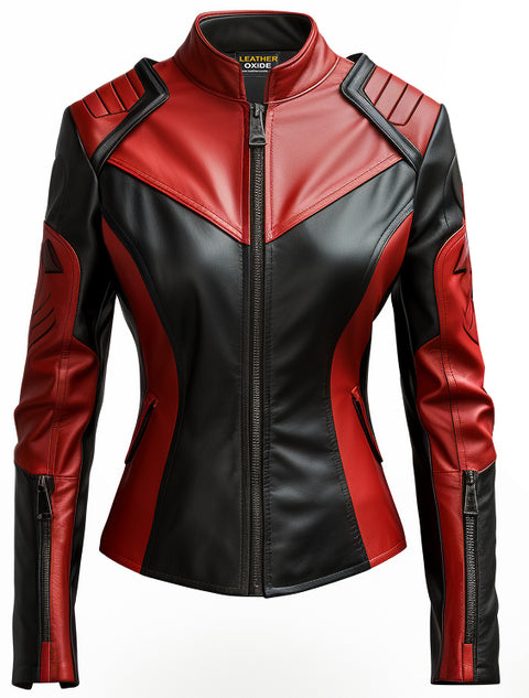Italian Women's Vegan Leather Jacket-Leatheroxide - Leatheroxide