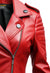 Women Slimfit Red Leather Jacket - Leatheroxide