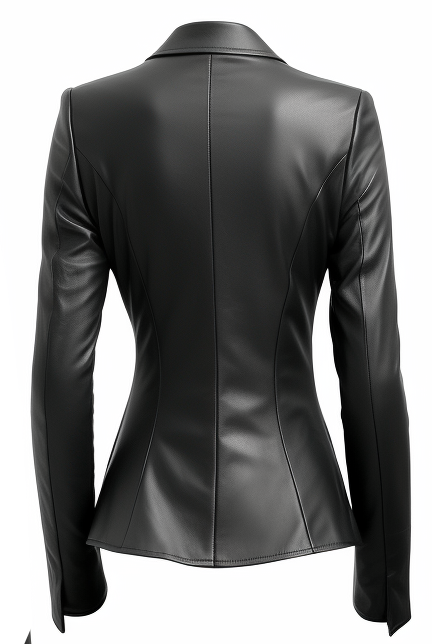 Women Black Leather Slim fit Coat - Leatheroxide