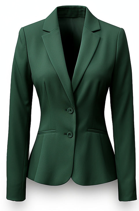 Women Green Cotton Jacket