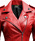 Women Slimfit Red Leather Jacket - Leatheroxide