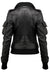 Women Black Biker Bomber Leather Jacket - Leatheroxide