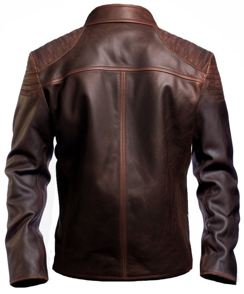 Daniel Brown Distressed Leather Jacket Leatheroxide