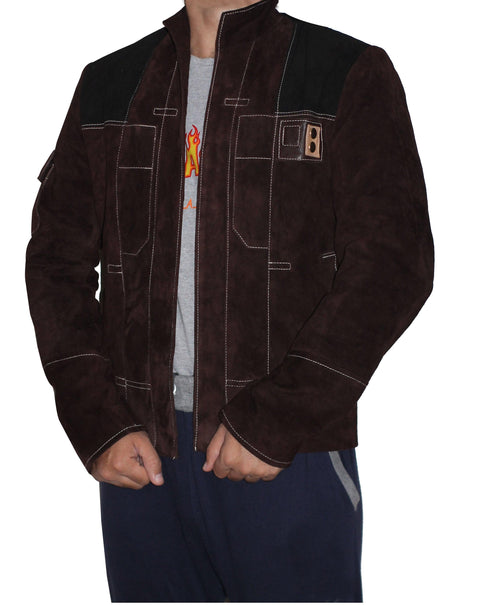 Men Casual Suede Leather Jacket - Dark Brown Leatheroxide