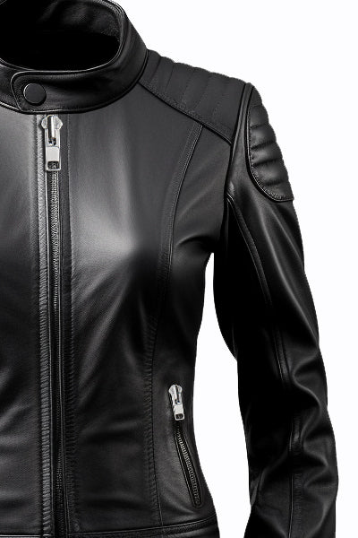 Women Ava Stylish Black Leather Jacket Leatheroxide