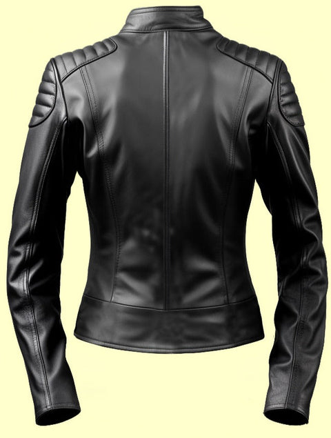 Women Ava Stylish Black Leather Jacket Leatheroxide