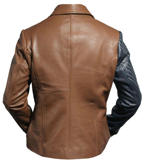 Women Leather Jacket - Brown Leatheroxide
